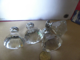 4 Boutons De Porte En Cristal - Verre & Cristal