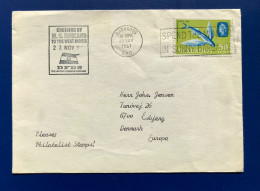 BARBADOS 1967, SOBRE POSTAL CIRCULADO A DINAMARCA, CRUISIN BY M S ENGLAND TO THE WEST INDIES - Barbados (1966-...)