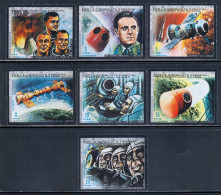 Equatorial Guinea 1972 Mi# 190-196 Used - American And Russian Astronaut Memorial / Space - Africa