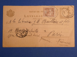 DL3 HONGRIE   BELLE LETTRE  ENTIER 1900 A PARIS   +AFF. INTERESSANT++ - Entiers Postaux