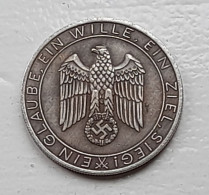 Third Reich Commemorative Medallion Metal (Reproduction) - Hitler Commemorative Metal Medallion (Reproduction) - Other & Unclassified