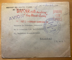 Enveloppe AOF Oblitération Mécanique Pour La France Dakar Sénégal 1956 - Lettres & Documents