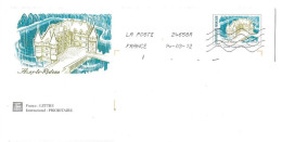 TIMBRE  ¨Enveloppe Azay-le-Rideau  Oblitérée  2012 (1490) - Storia Postale