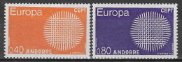 ANDORRE FRANCAIS N°202/203* (europa 1970) - COTE 35.00 € - 1970