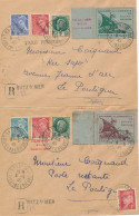 AB-427: FRANCE:  Libération Poche De St Nazaire , Timbres De La Ch De Commerce Surchargés Sur 2 Env (une Rouillée) - Liberation