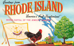 ETATS UNIS - Rhode Island - Greetings From Rhode Island - America's Firts Vacationland - Jewelry Indust - Carte Postale - Andere & Zonder Classificatie