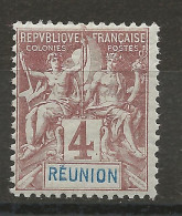 REUNION N° 34 NEUF** LUXE SANS CHARNIERE / Hingeless / MNH - Nuovi