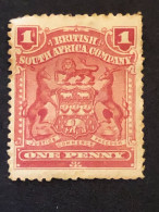 BRITISH SOUTH AFRICA COMPANY RHODESIA SG 78  1d Red  MH* - Southern Rhodesia (...-1964)