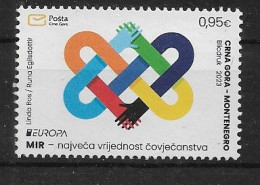 MONTENEGRO 2023  EUROPA  PEACE SET  MNH - 2023