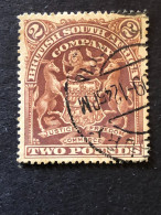 BRITISH SOUTH AFRICA COMPANY RHODESIA SG 91 £2 Brown  FU - Rhodesia Del Sud (...-1964)