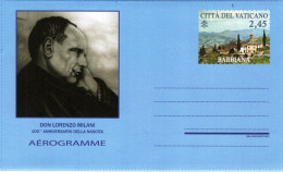 Vatican - 2023 - Don Lorenzo Milani - Birth Centenary - Aerogramme - Postal Stationeries