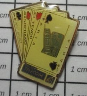 613D Pin's Pins / Beau Et Rare / FRANCE TELECOM / JEU DE CARTES COMBINES TELEPHONIQUES ARIA TENOR SOPRANO - Telecom Francesi