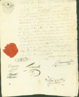 Révolution Armée Du Rhin P.S 1er Bataillon De La Creuse Certificat Pour Volontaire Natif Pionsat Fait à Spiredortff An 2 - 1701-1800: Précurseurs XVIII