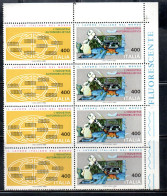 ITALIA REPUBBLICA ITALY REPUBLIC 1983 LAVORO ITALIANO ITALIAN LABOUR QUARTINA ANGOLO DI FOGLIO BLOCCO  MNH - 1981-90: Mint/hinged