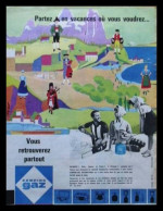 Pub Papier 1962 Camping Gaz Vacances Appareils  Vetements Costume Personnage Tradition Illustarteur Tribot - Werbung