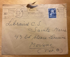 Enveloppe Affranchie  Algérie Oblitération Flamme Foire D'Oran 1955 - Cartas & Documentos