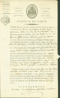 Révolution Commune De Nancy An 3 Certificat D'existence & De Non émigration Nombreuses Signatures Sceaux Ss Papier - 1701-1800: Précurseurs XVIII