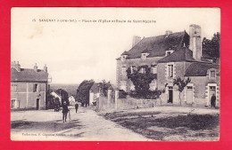 F-44-Savenay-04A43  Place De L'église Et Route De Saint Nazaire, Cpa  - Savenay