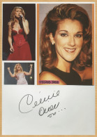 Celine Dion - Canadian Singer - Rare Signed Photo Montage - Paris 90s - COA - Cantanti E Musicisti