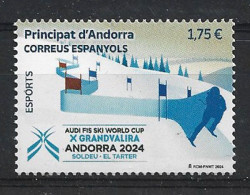 Copa Del Mundo De Esquí Audi FIS 2024 Andorra /Copa Del Mundo De Slalom Femenino Y Slalom Gigante. Sello  Nuevo ** - Unused Stamps