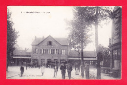 F-80-Montdidier-14A84  La Gare, Vue Extérieure, Animation, Cpa  - Montdidier