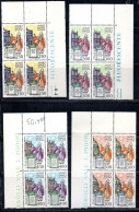 ITALIA REPUBBLICA ITALY REPUBLIC 1983 ANNO SANTO HOLY YEAR SERIE COMPLETA QUARTINA ANGOLO DI FOGLIO MNH - 1981-90: Neufs