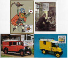 Germany And Berlin 1982/1990 4 Maximum Card Postal Transport Truck Postman Mail Office - Post