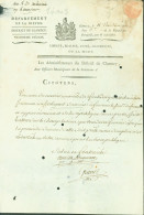 Révolution Empire LS Lettre Signature Administrateurs District Clamecy Attribution Contingent Avoine à Fournir An 3 - Politisch Und Militärisch