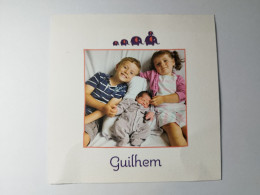 FAIRE PART DE NAISSANCE GUILHEM 2013 BORNOVA - TURQUIE 13 X 13 Cm Env - Birth & Baptism