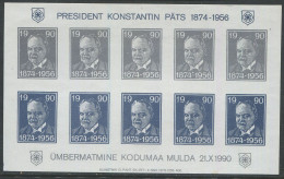Estonia:Unused Label Estonian President Konstantin Päts Reburial 1990 - Estland