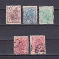 ROMANIA 1893, Sc# 119-124, Part Set, Wmk, King Carol I, Used - Gebruikt