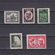 ROMANIA 1922, Sc# 283-287, Part Set, Coronation, MH - Unused Stamps
