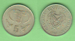 Cipro 5 Cents 1983 Cyprus Chipre Chypre - Zypern