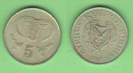 Cipro 5 Cents 1983 Cyprus Chipre Chypre - Chypre