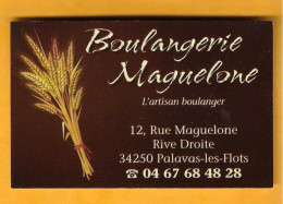 Carte De Visite BOULANGERIE MAGUELONE - 34250 Palavas Les Flots - - Sonstige & Ohne Zuordnung