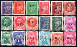 2782. FRANCE,1944 LIBERATION,GIRONDE(BORDEAUX)Y.T. 1-18 TYPE II,MNH,ALL SIGNED - Liberation