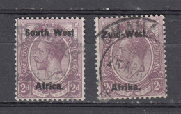 South West Africa - 1923 - Overprinted - Hyphenated - 2 D, 2 Singles (e-742) - Afrique Du Sud-Ouest (1923-1990)