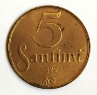 Lettonie - 5 Santimi 1922 - Lettonia