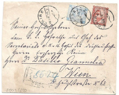 (C04) - REGISTRED COVER WITH 1P. + 2P. STAMPS CAIRE => AUSTRIA 1905 - 1866-1914 Khedivate Of Egypt