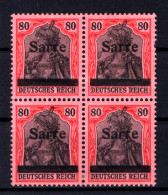 Saar 16 VIERKANTBLOCK Alles BÜGIG * MH 1000EUR (L6933 - Ungebraucht