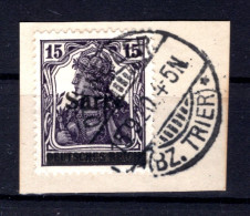 Saar 7bM ABART Gest. Luxusbriefstück BPP (T1577 - Storia Postale