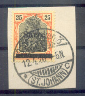 Saar 9b Herrlich Auf Gest. Luxusbriefstück BPP 130EUR (14124 - Storia Postale