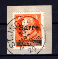 Saar 23K ABART Gest. Luxusbriefstück BPP 80EUR (T1411 - Lettres & Documents