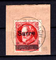 Saar 20cBII ABART Gest. Luxusbriefstück BPP (T1382 - Storia Postale