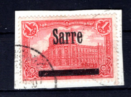 Saar 17AII ABART Gest. Luxusbriefstück BPP 100EUR (T1570 - Lettres & Documents