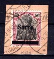 Saar 13yPFA ABART!! Gest. Luxusbriefstück BPP (L9326 - Storia Postale