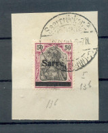 Saar 13y GUTE PAPIERSORTE Auf Herrl. Gest. Luxusbriefstück BPP 90EUR (73711 - Storia Postale