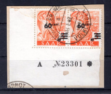 Saar 227 Mit BOGENZÄHLER Gest. Luxusbriefstück (K7466 - Storia Postale