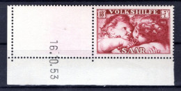 Saar 345Bru Mit DRUCKDATUM ** MNH POSTFRISCH (AA1306 - Ungebraucht