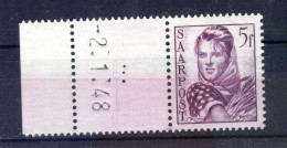 Saar 245 Bru Mit Druckdatum ** MNH POSTFRISCH (T6447 - Ungebraucht